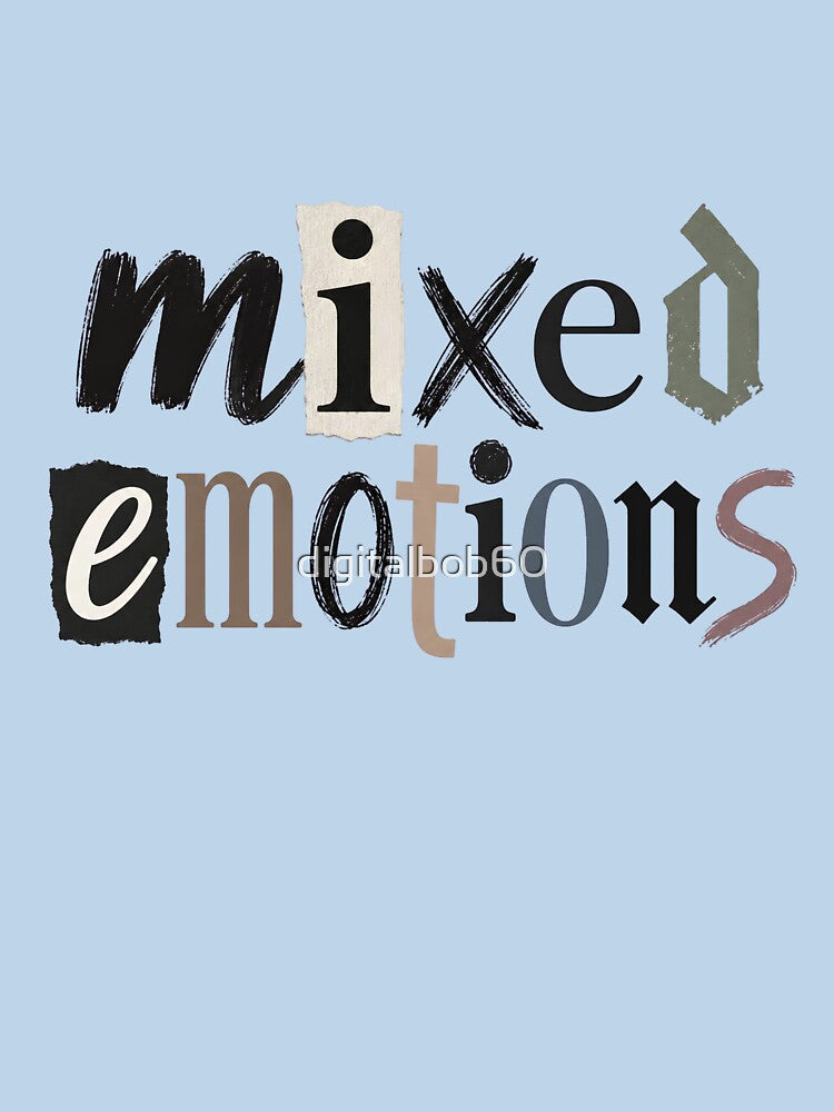 Mixed Emotions Ransom Note Grunge Typography by digitalbob60