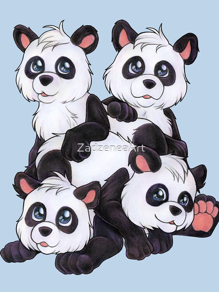 Cute panda Great gift idea for panda lovers by ZadzeneaArt