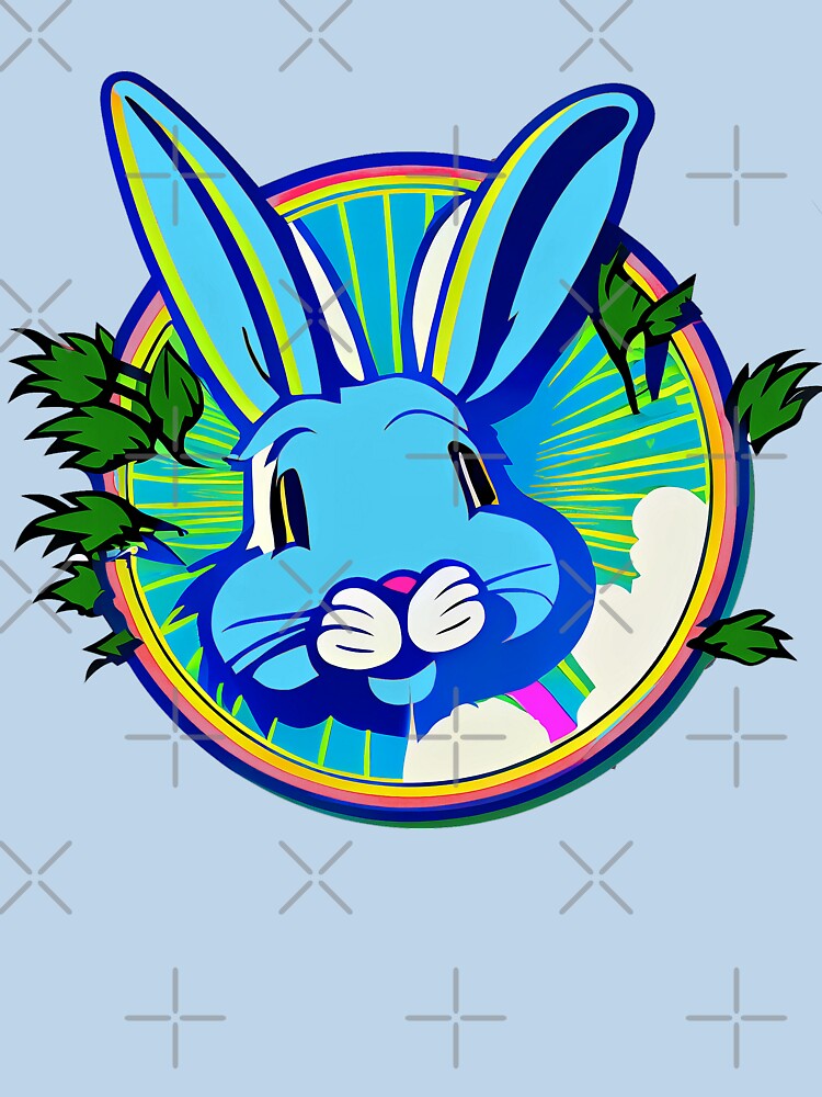 A Cute Blue Rabbit Logo, Lunar Year 2023 Animal is the Rabbit by factory88