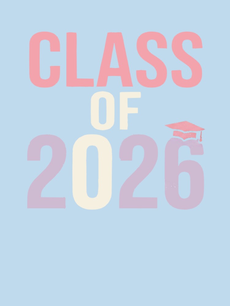 Class of 2026 Pastel Graduation Typography Design Minimalist School Graduation by Yellowriversss