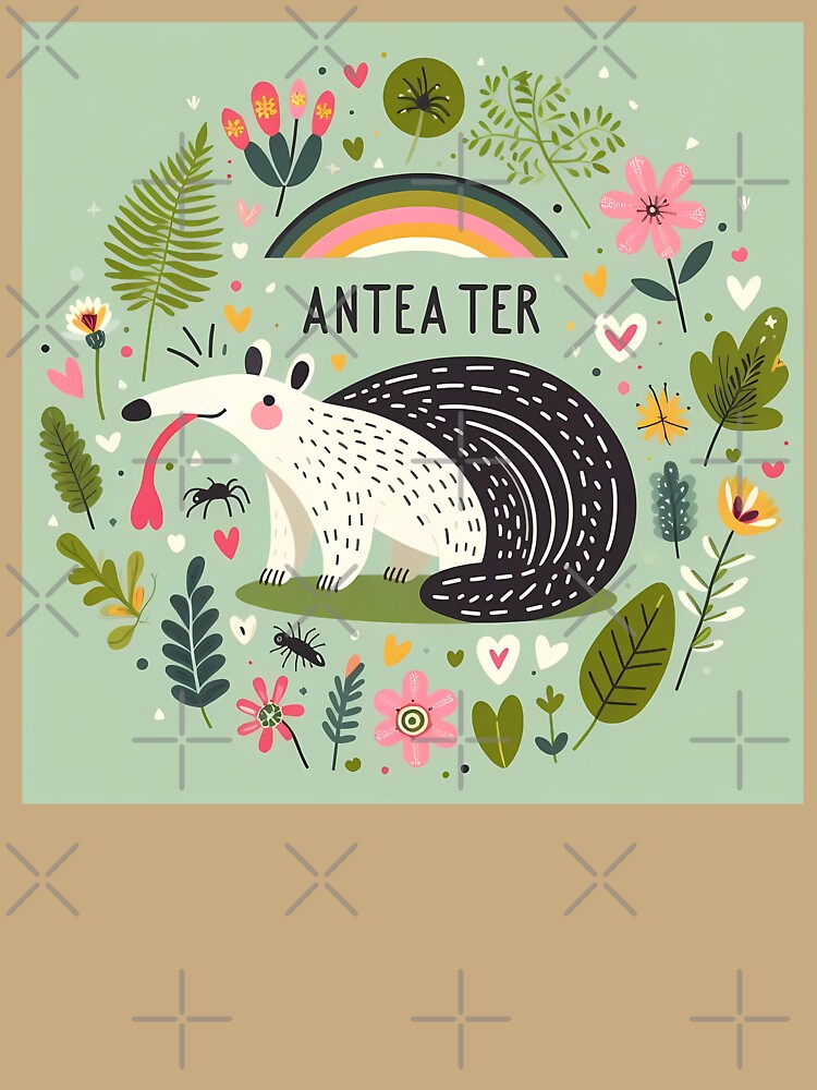 Anteater - Hope for Wildlife Scandinavian Folk Art by heidiannemorris © by FOLK ART FUSION