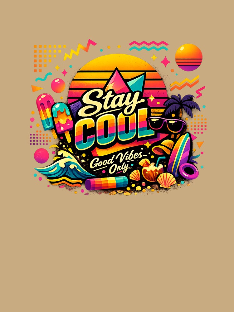 Retro Geometric Shapes – Neon 80s Summer Aesthetic Design by EdgeSphere