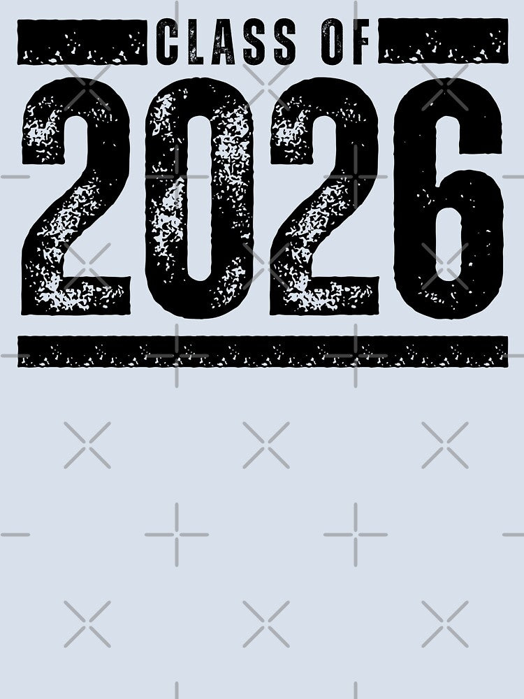 Class of 2026 – Bold Graduation Design with Distressed Vintage Style for Seniors and Grads Black Bars & Font by GFamilyC