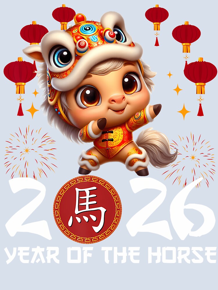 Year Of The Horse 2026 Chinese Lunar New Year Zodiac Horse by KristinCleo