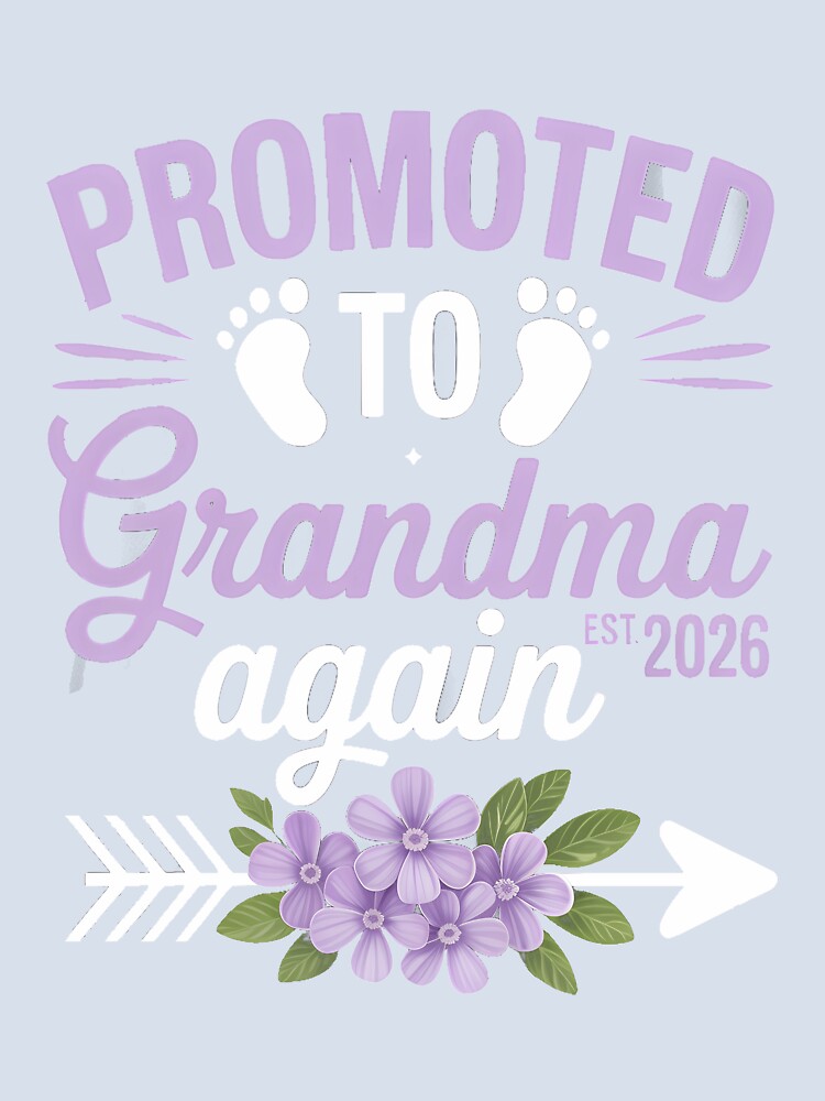 Promoted To Grandma Again est 2026 Baby Shower Pregnancy by IdunayaStore