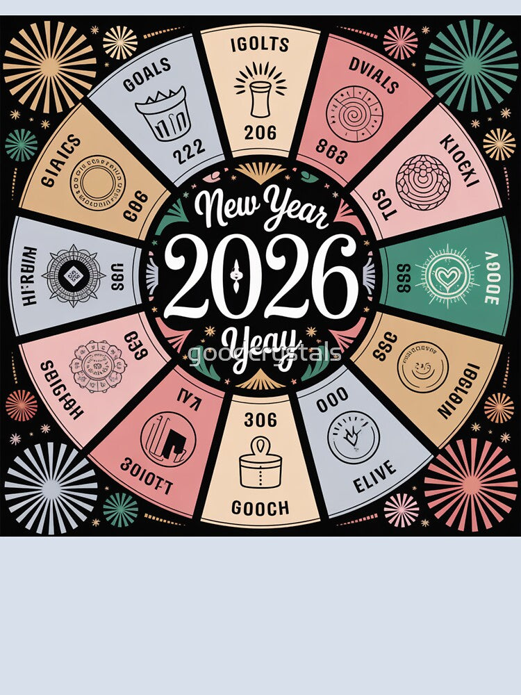 2026 New Year Resolution Mandala | Prosperity Goals Art by goodcrystals