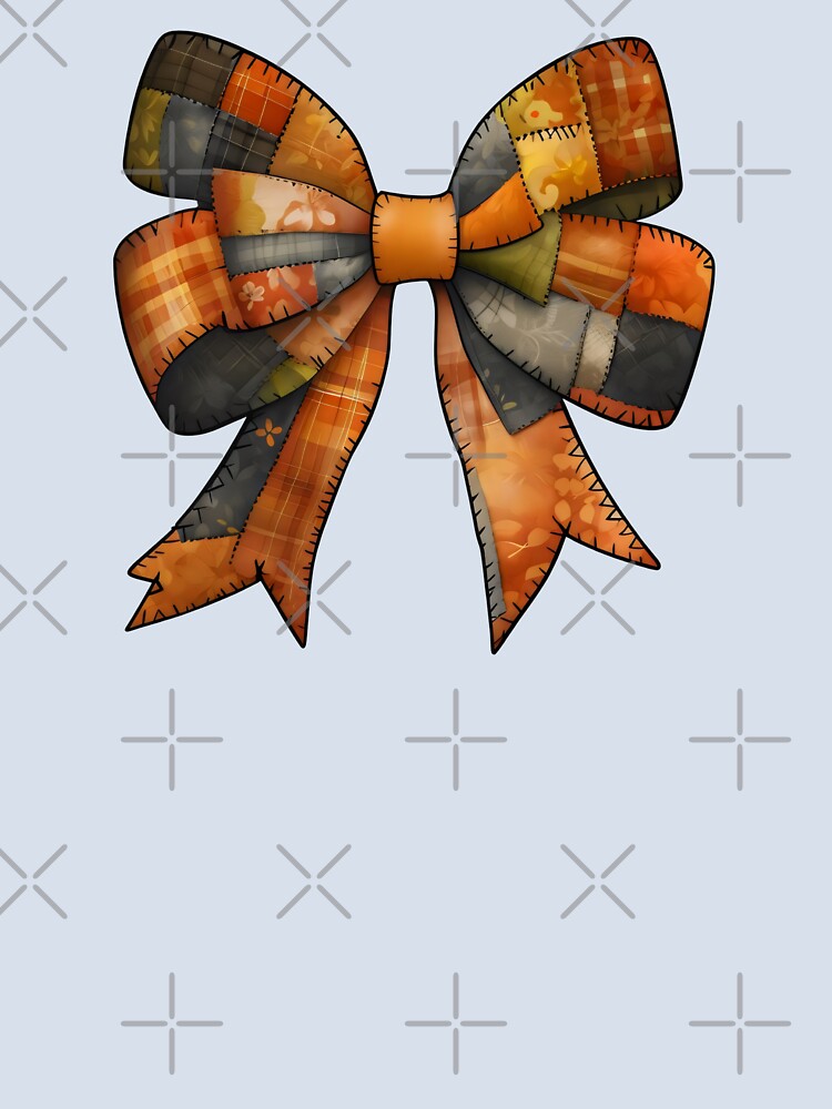 Coquette Bow Patchwork Fabric Squares For Autumn Season by DemureArtsy