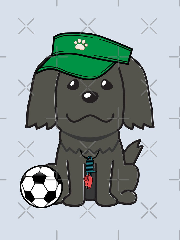 Soccer Player Black dog by Pet Station