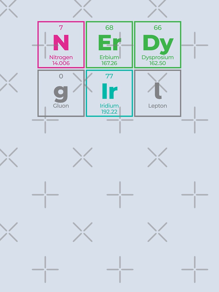 Nerdy Girl Periodic Table Outline Design – Geeky Science Gift by Rodney's Marketplace
