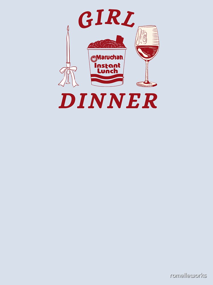 Girl Dinner | Ramen & Wine Coquette Aesthetic Design by romelleworks