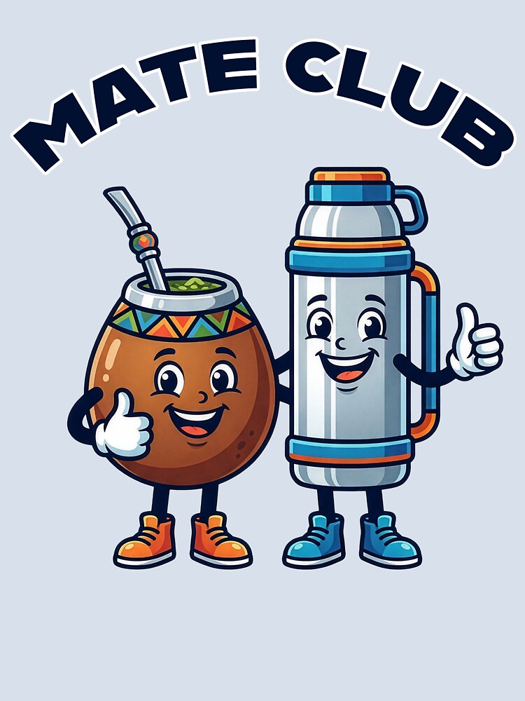 Modern Mascot Yerba Mate and Thermos Friends by flamini