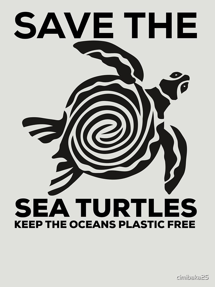 Save The Sea Turtles Keep The Ocean Plastic Free by cimibaka25