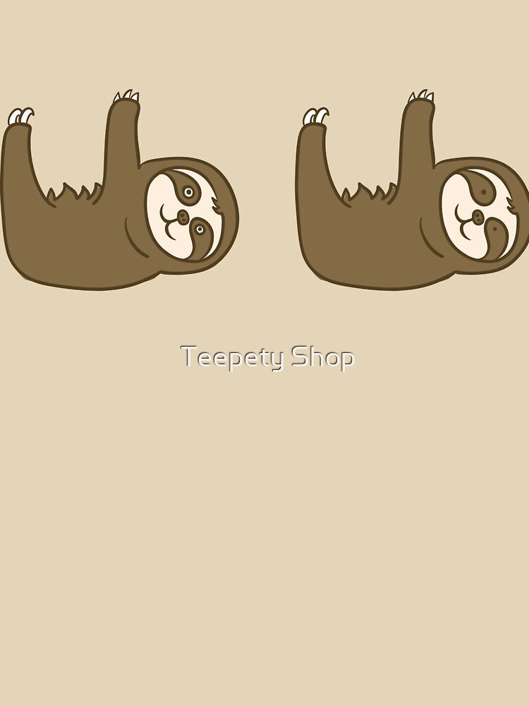 chibi sloth kawaii by Teepety Shop