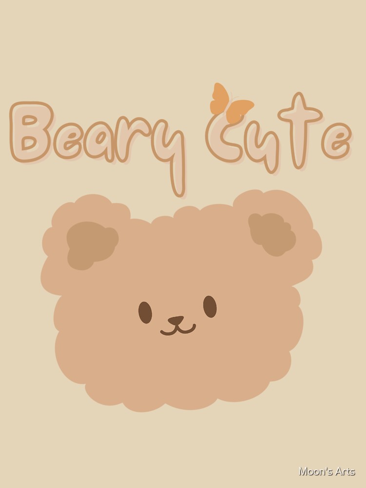 Beary Cute Sticker – Adorable Kawaii Bear Design by Moon's Arts