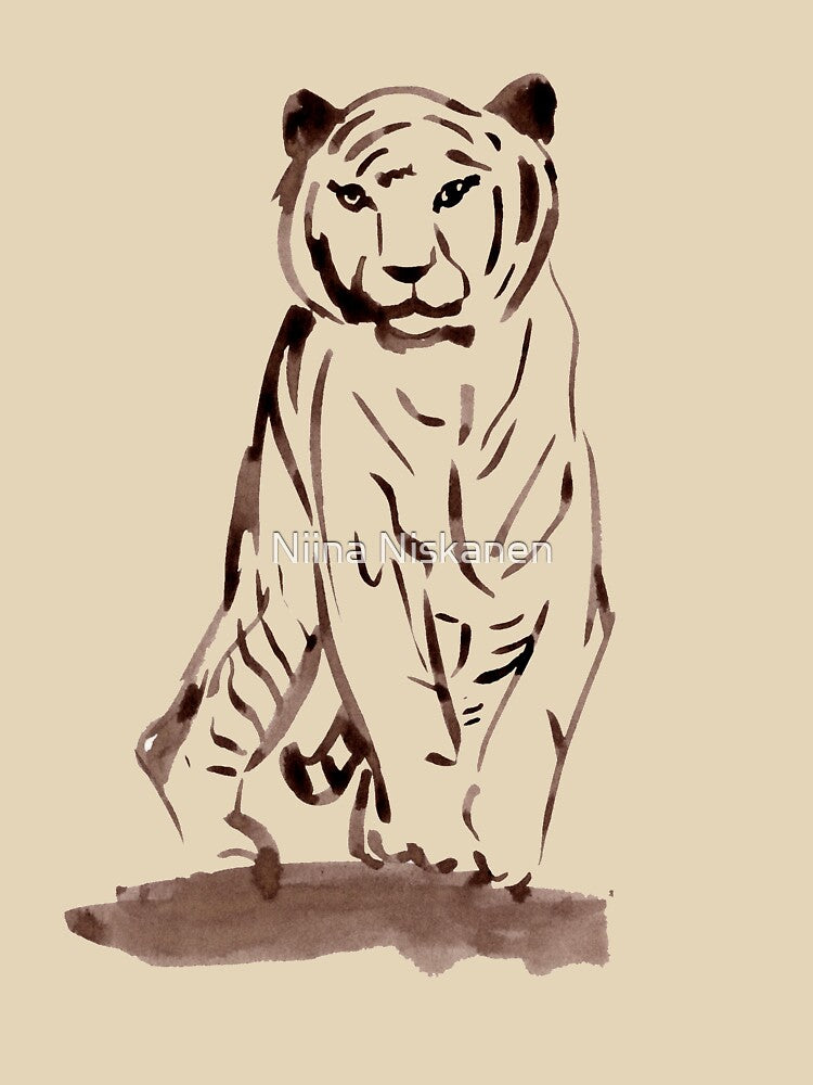 Approaching Tiger - Brown by Niina  Niskanen