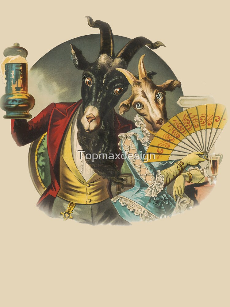 Funny Vintage Beer Goat by Topmaxdesign