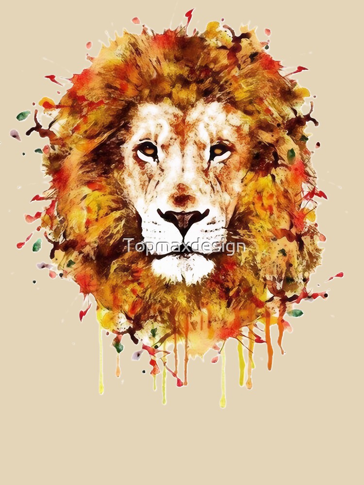 Art Watercolor Lion by Topmaxdesign