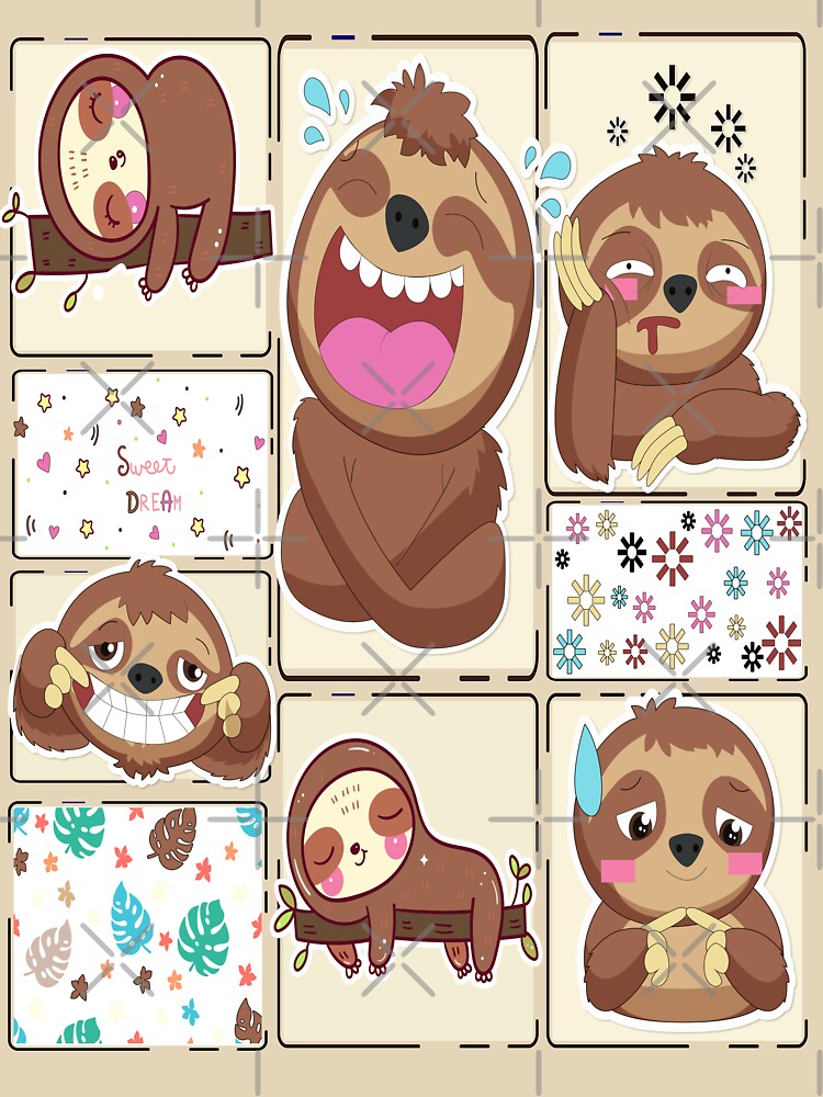 Cute Sloth Photo Frames by Ribsa