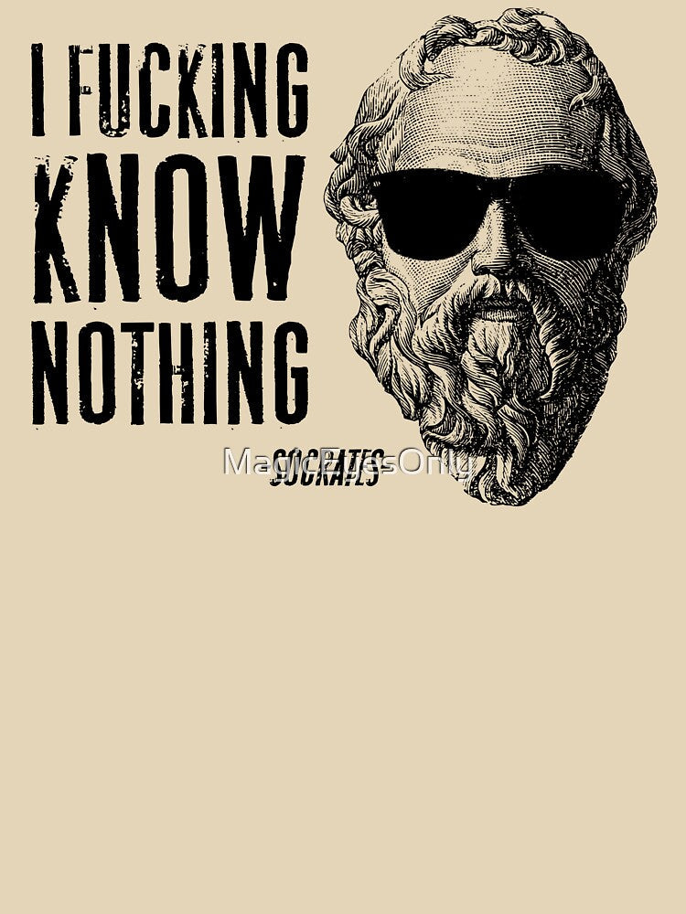 Cool Socrates Quote I Know Nothing by MagicEyesOnly