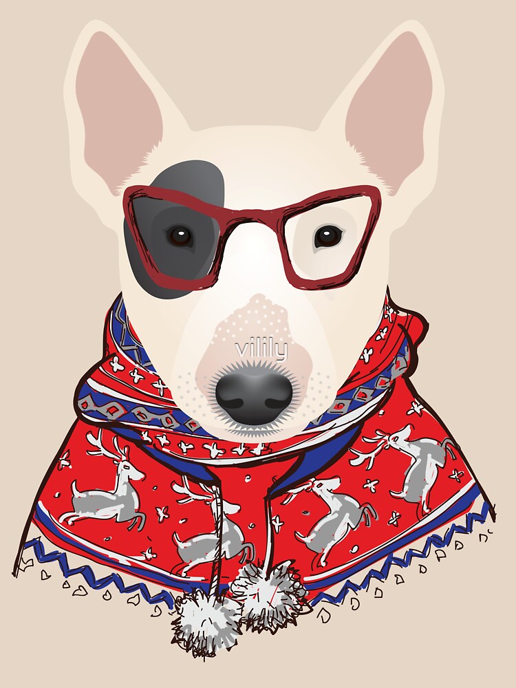 Bull Terrier Funny Xmas Sweaters by vilily