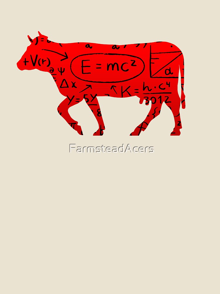 Red version of Meet "The Calculus cow" Cow puns Cowculus by FarmsteadAcers