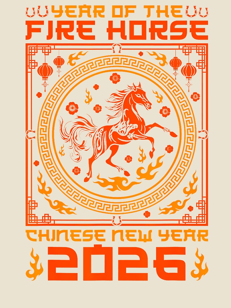 Year Of The Fire Horse Chinese New Year 2026 Decorations by MarianMartha
