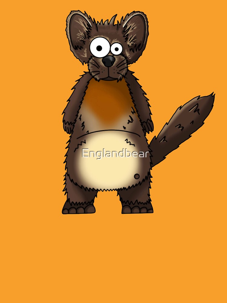 Perry the Pine Marten - Whimsical Hand-Drawn Wildlife Art by Englandbear