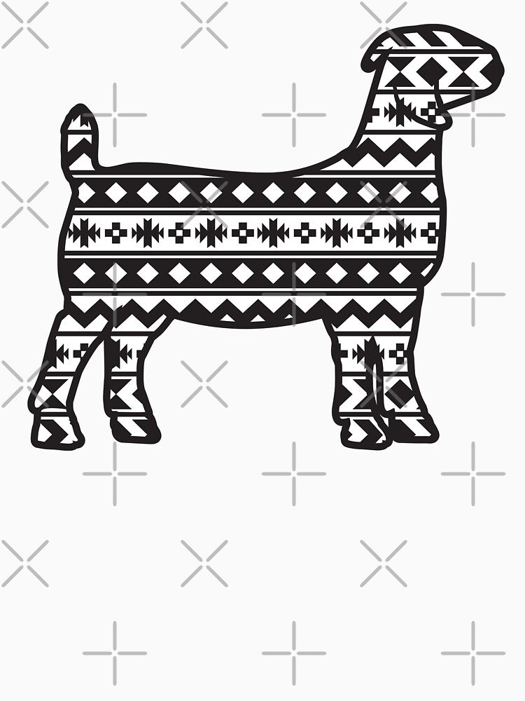 Boer Goat with Aztec Pattern by Sam Morrison
