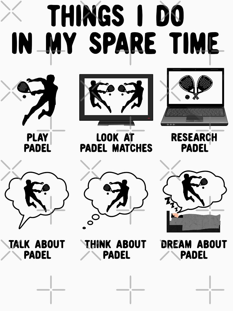 Padel 6 Things I Do in my Spare Time Funny Padel player gift by grinta2021