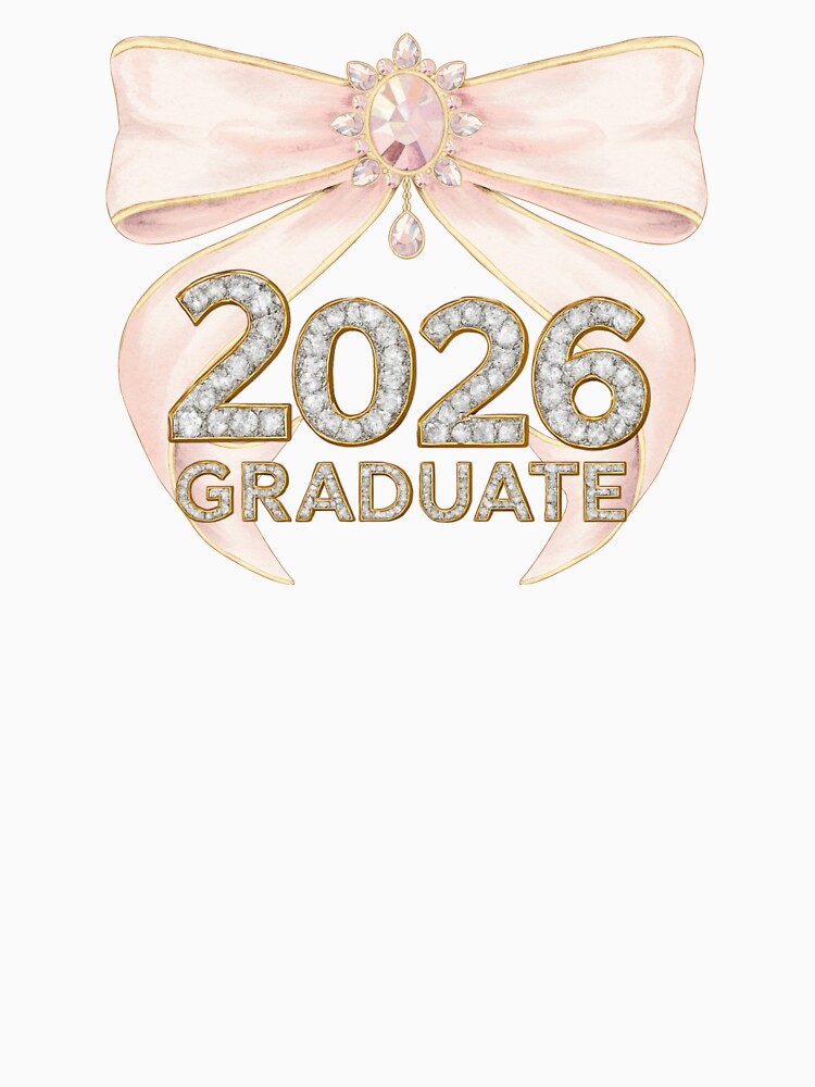 2026 Graduate with Pink Bow & Diamonds by JeweledDesigns