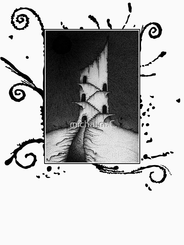Sad home dotwork. Not AI generated, hand drawn, painting. by michal.m.C.