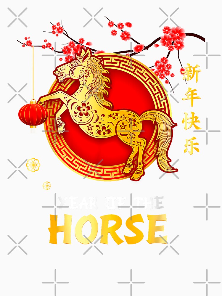 Year Of The Horse Happy New Year Chinese New Year by Animal-Replicas