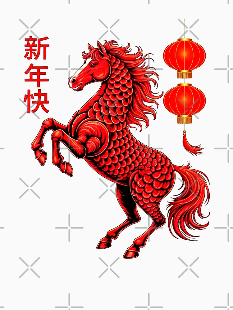 Happy New Year Chinese Horse Lanterns by MerchDeviant
