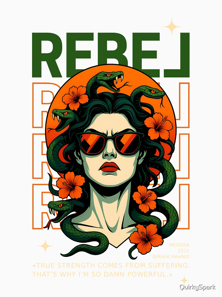 REBEL, Medusa, Feminine Power, Greek Mythology by QuirkySpark