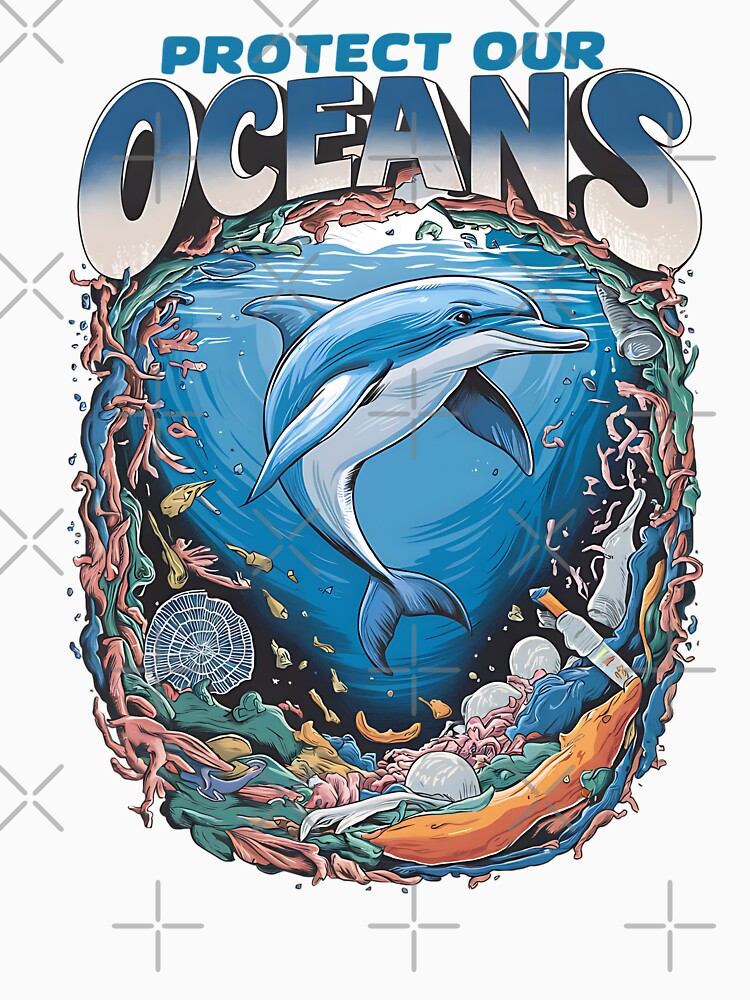 Protect Our Oceans - A Dolphin Conservation T-shirt | Apparel by Furr-n-Purr