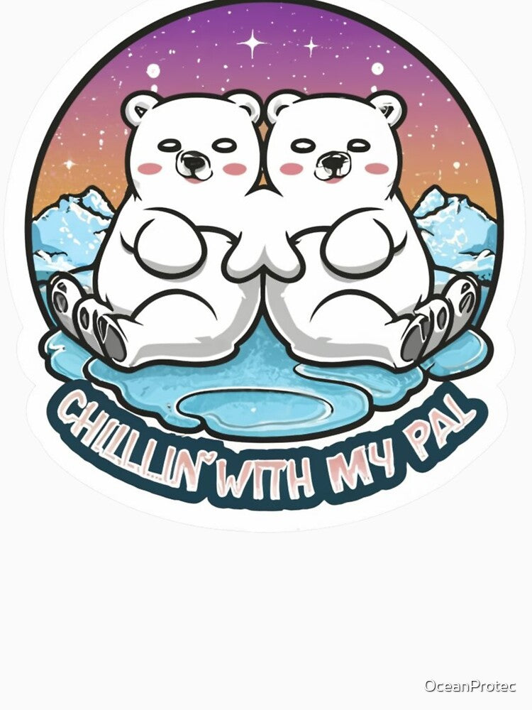 Polar Bear: Chillin with pal by OceanProtec