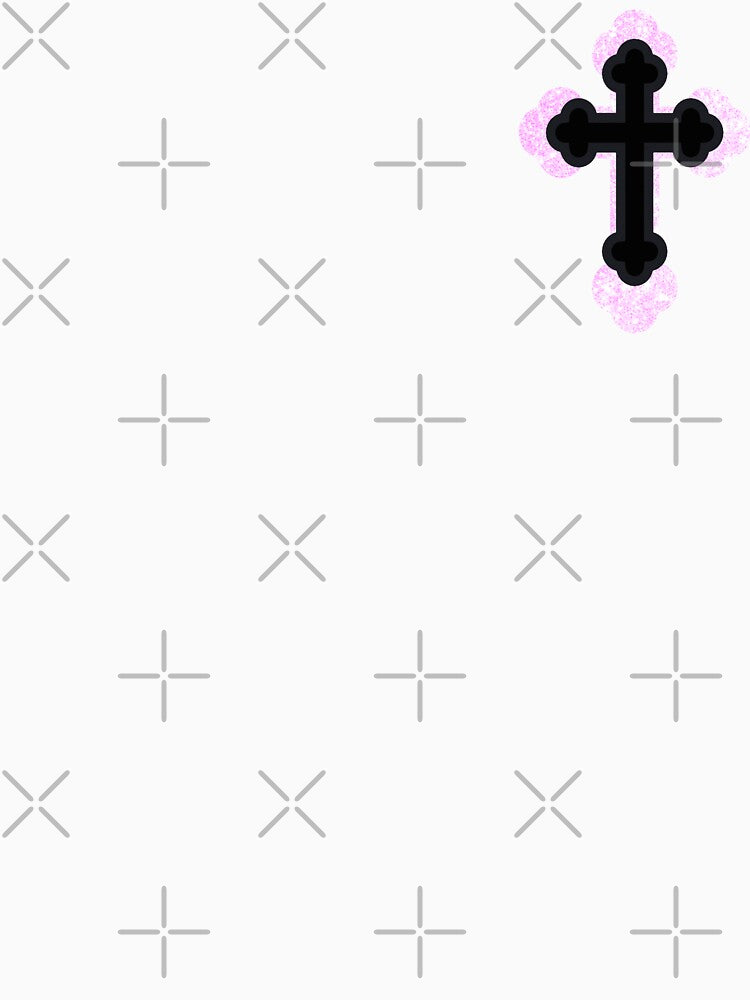 Y2K Orthodox Cross Black Pink by Underthesunmoon