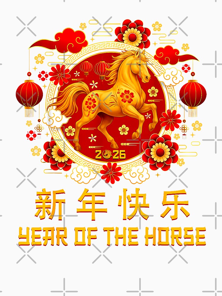 Year Of The Horse Happy Chinese New Year Lunar New Year 2026 by MerchDeviant