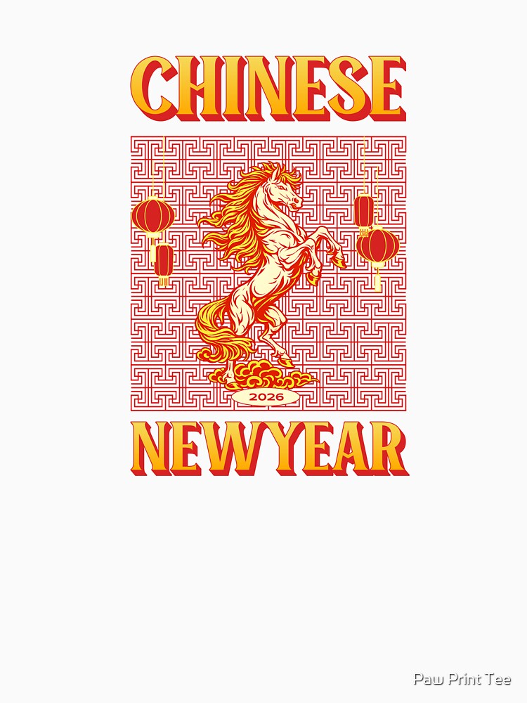 Chinese New Year 2026 by Paw Print Tee