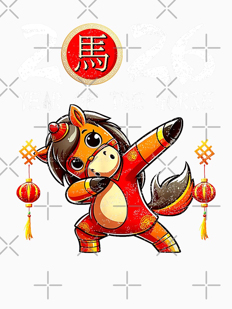 2026 Year Of The Horse Lunar New Year Dab by MerchDeviant