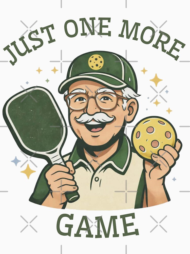 Just One More Game Pickleball Grandpa by HumanMess