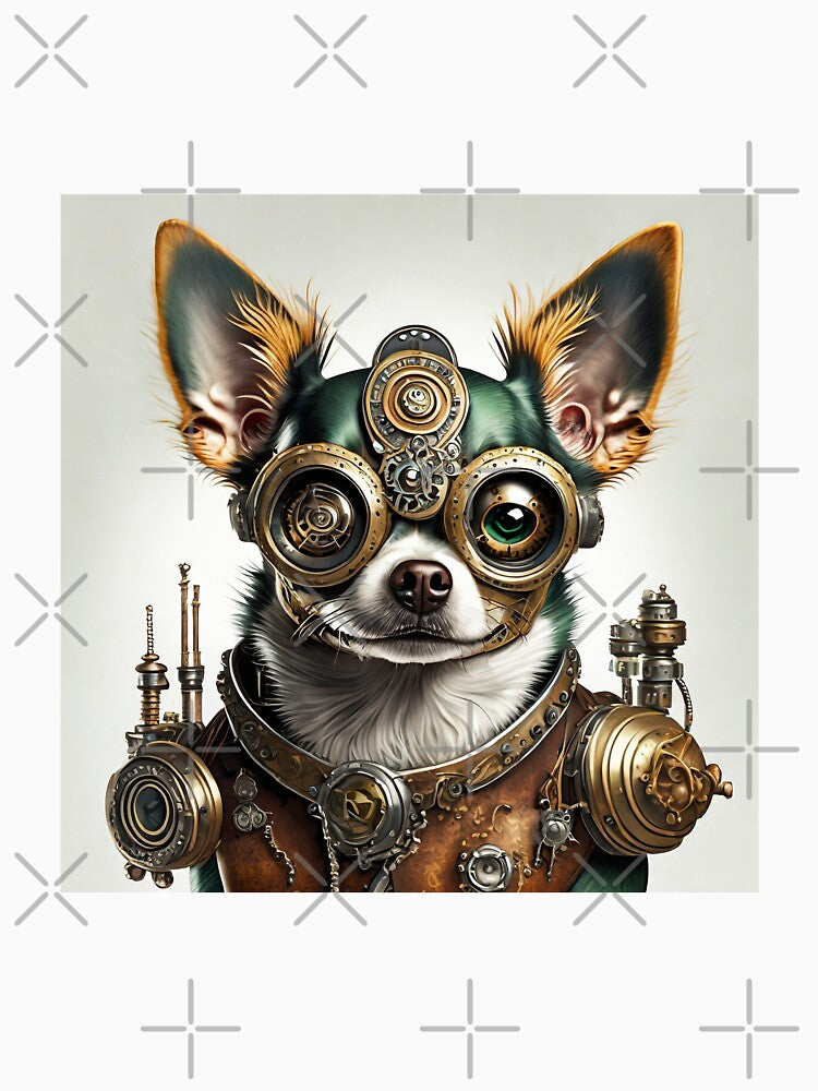 CHIHUAHUA DOG STEAMPUNK STYLE by cubiask