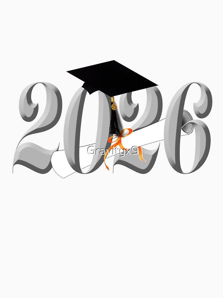 Silver Class of 2026 with Grad Cap Diploma by Gravityx9