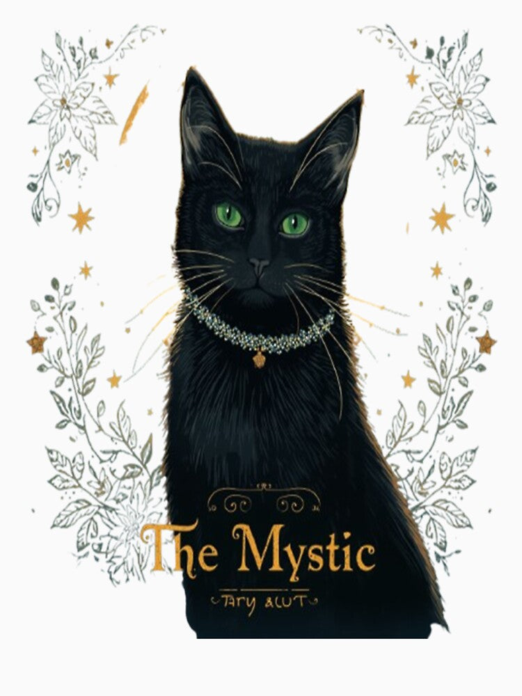 ? The Mystic Cat – Tarot Card Aesthetic T-Shirt by Whispering Colors