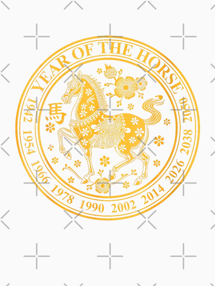 Year Of The Horse Chinese Zodiac Lunar New Year by MerchDeviant