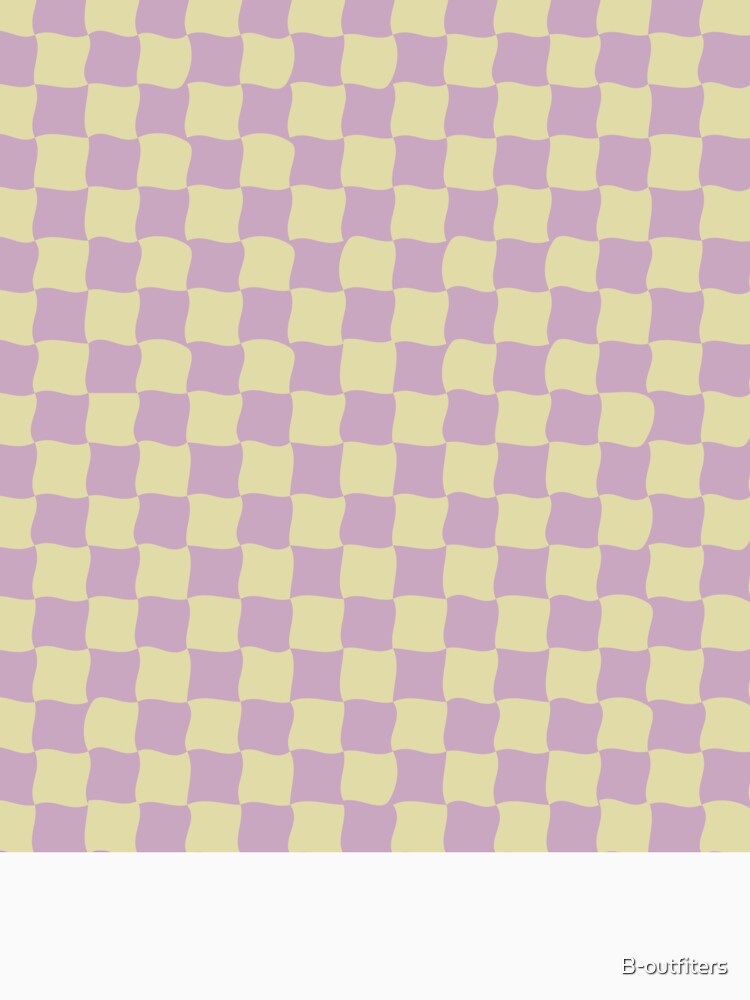 Lavander & yellow checkered pattern by B-outfiters