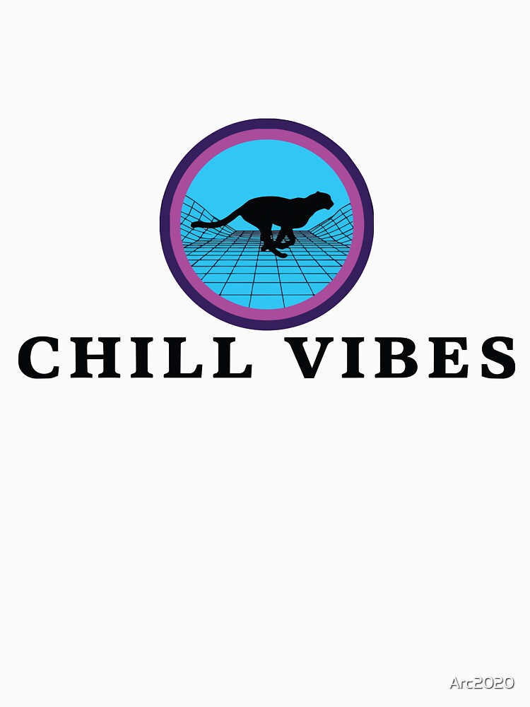 Chill Vibes - Synthwave Grid & Fast Cheetah Silhouette by Arc2020
