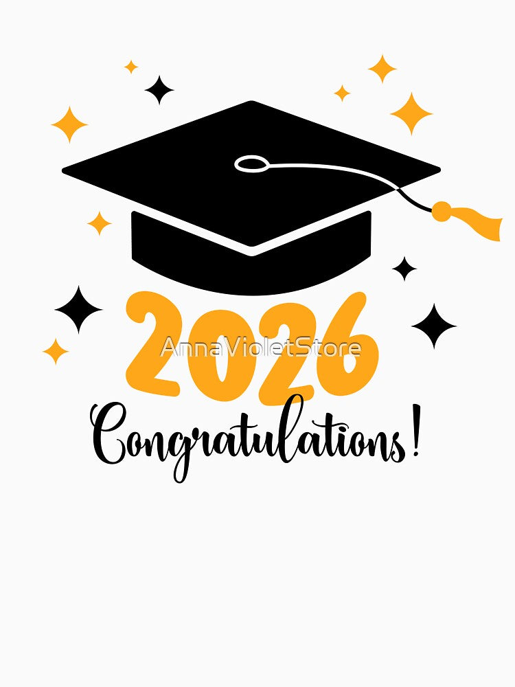 Class of 2026 Congratulations. Graduation Print, Cute School Grad Design by AnnaVioletStore