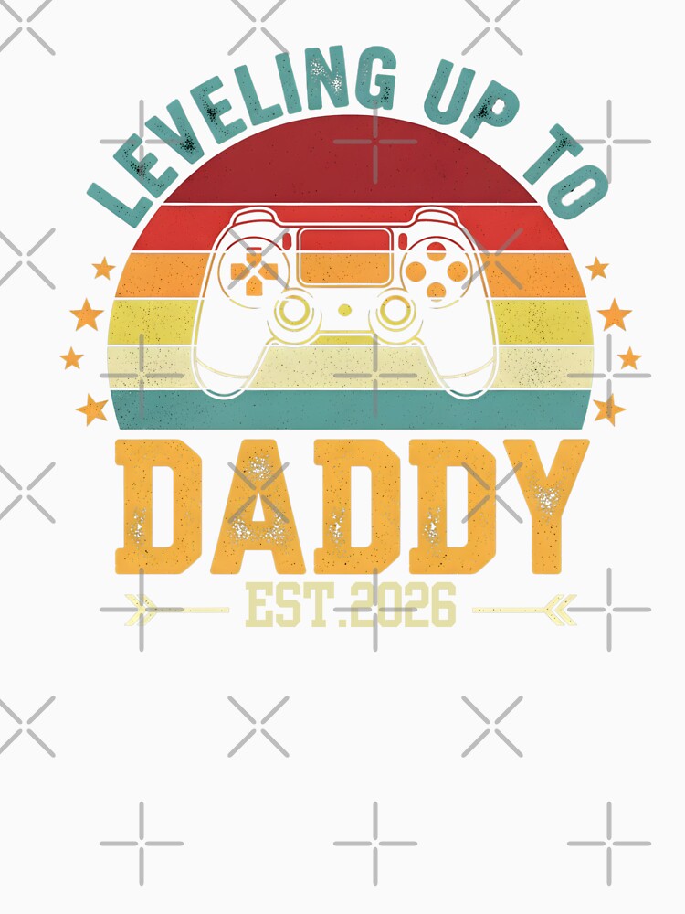 Copy of Leveling Up To Daddy Est. 2026 Gamer Father Announcement Retro Gift by byJamaldesign