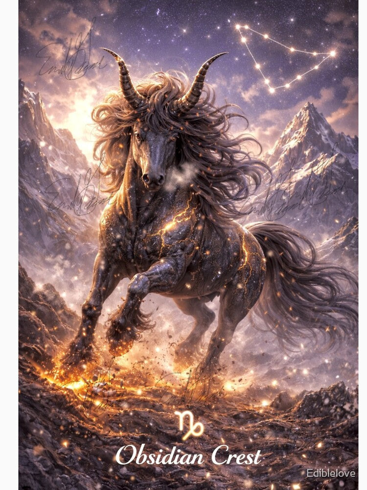 December Capricorn Zodiac Unicorn by Ediblelove